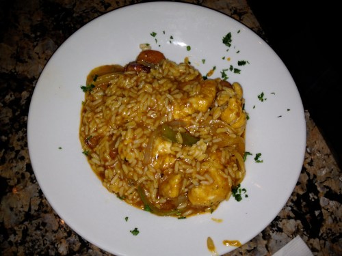 Jambalaya at Evangeline. Perfectly wonderful.