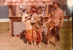 Ross Salinger, the author, and John Goodrich at the Renn Faire in Metairie (1984)