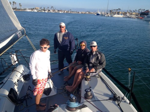 Arriving in our home port after the victory.